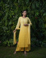 Load image into Gallery viewer, Nazakat Viscose 3D Chikankari Kurti Sharara Set