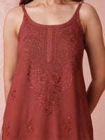 Load image into Gallery viewer, Nayab Strappy Ombre Chikankari Kurti