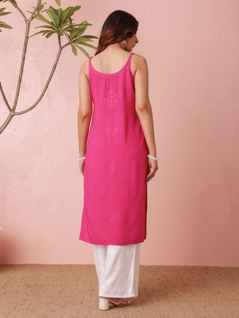 Nayab Strappy Ombre Chikankari Kurti
