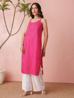 Load image into Gallery viewer, Nayab Strappy Ombre Chikankari Kurti