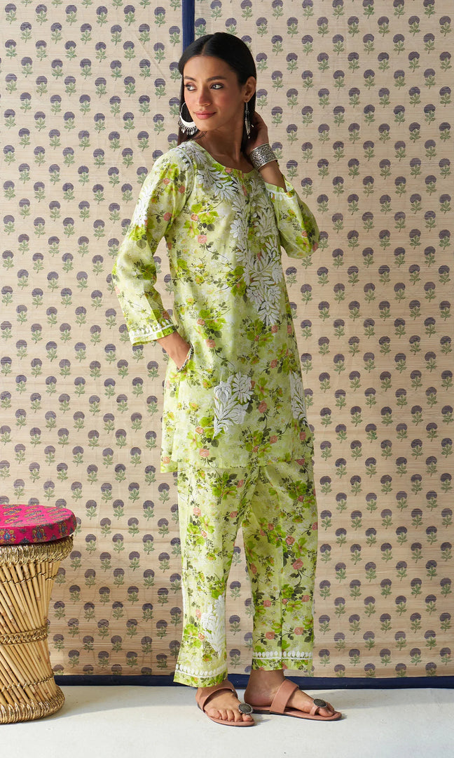 Indi Handcrafted Chanderi Co-ord Set
