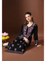 Load image into Gallery viewer, Mahira Rayon Duel Thread Chikankari Kurti