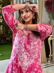 Zainab Chikankari Mulmul Straight Kurti