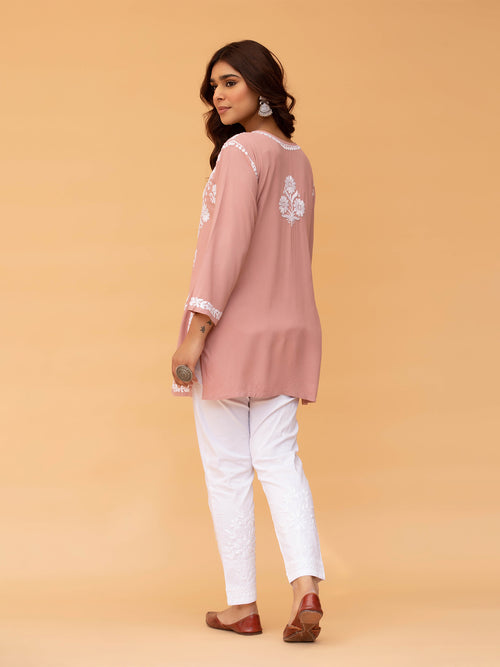 Aabha Premium Modal Chikankari Top