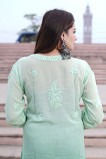 Load image into Gallery viewer, Gulfam Rose Pannel Viscose Kurti Set
