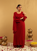 Load image into Gallery viewer, Nagma Chikankari And Mukaish Suit Set
