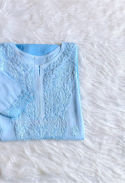 Riva Rayon Ombre Chikankari Kurtis - The Lucknowi Chikan 