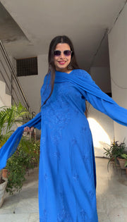 Vrati Rayon Chikankari Suit Sets