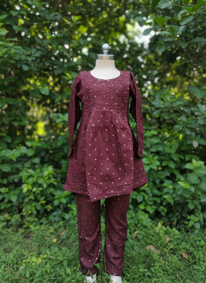 Lado Chanderi Kids Co-ord Set