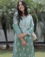 Load image into Gallery viewer, Najuk Modal Chikankari Straight Kurti

