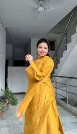 Load image into Gallery viewer, Polki Chanderi Chikankari Suit Set