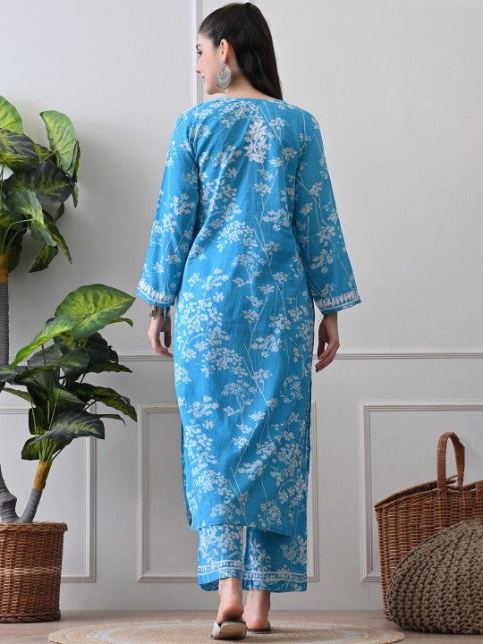 Chhaya Mul Chikankari Kurti Set