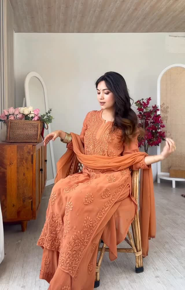 Gulnaaz Viscose Premium Chikankari Kurti Set