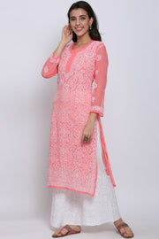 Zara Georgette Chikankari Kurta