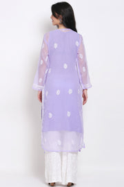 Zara Georgette Chikankari Kurta