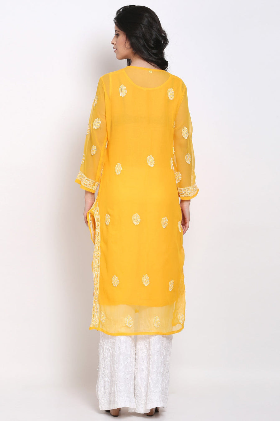 Zara Georgette Chikankari Kurta