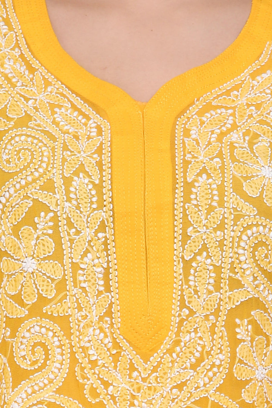 Zara Georgette Chikankari Kurta