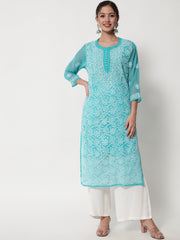 Zara Georgette Chikankari Kurta