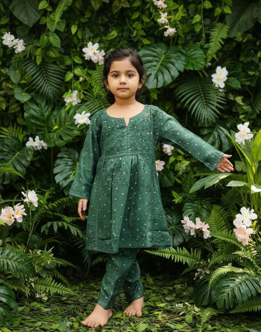 Lado Chanderi Kids Co-ord Set