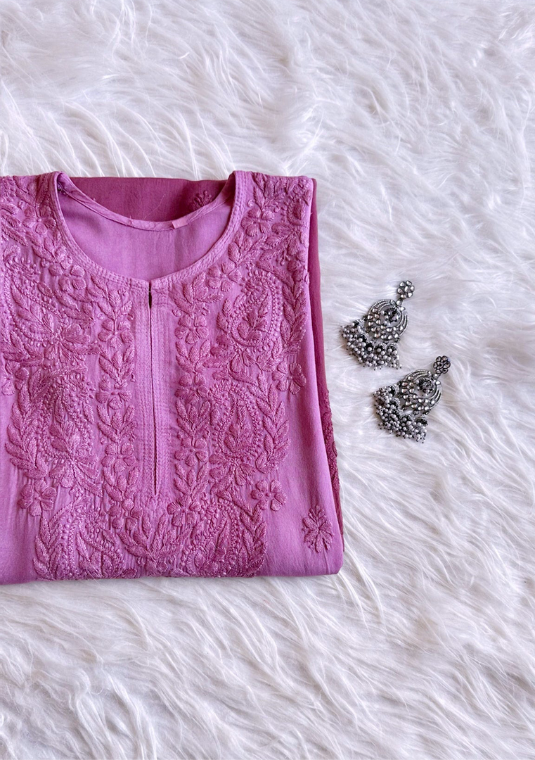 Riva Rayon Ombre Chikankari Kurtis