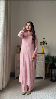Nagma Premium Chikankari Mukaish Viscose Set