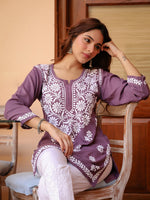 Load image into Gallery viewer, Aabha Premium Modal Chikankari Top
