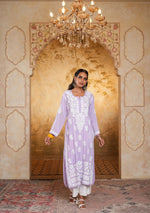 Load image into Gallery viewer, Bela Premium Modal Chikankari Long Kurti - The Lucknowi Chikan 