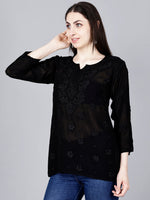 Load image into Gallery viewer, Dori Viscose 3D Chikankari Kurti - The Lucknowi Chikan 