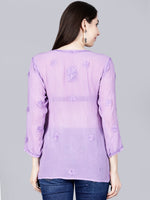 Load image into Gallery viewer, Dori Viscose 3D Chikankari Kurti - The Lucknowi Chikan 