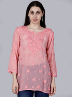 Load image into Gallery viewer, Dori Viscose 3D Chikankari Kurti - The Lucknowi Chikan 