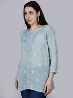 Load image into Gallery viewer, Dori Viscose 3D Chikankari Kurti - The Lucknowi Chikan 