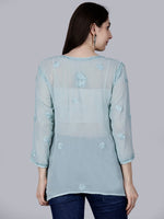 Load image into Gallery viewer, Dori Viscose 3D Chikankari Kurti - The Lucknowi Chikan 
