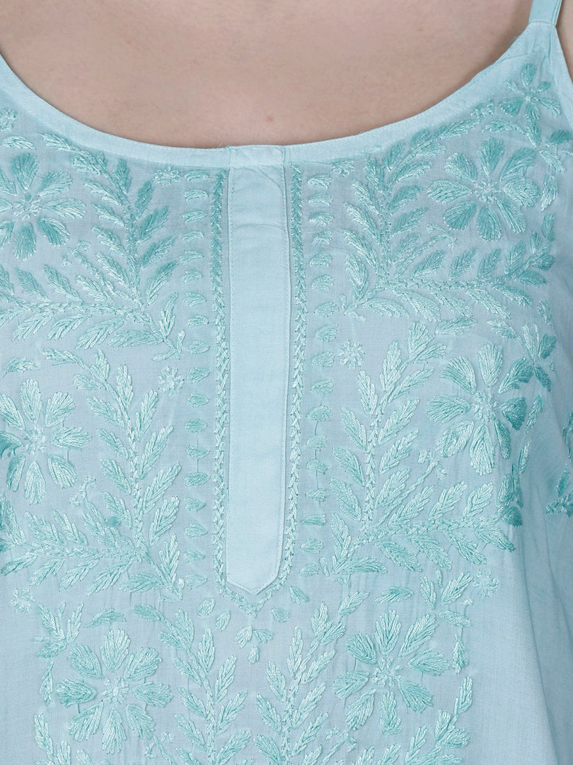 Nayab Strappy Ombre Chikankari Kurti