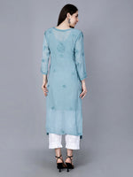 Load image into Gallery viewer, Noorie Premium Straight Chikankari Kurti - The Lucknowi Chikan 
