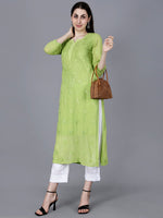 Load image into Gallery viewer, Noorie Premium Straight Chikankari Kurti - The Lucknowi Chikan 