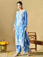 Load image into Gallery viewer, Daniya Modal Chikankari Kurti Set - The Lucknowi Chikan 