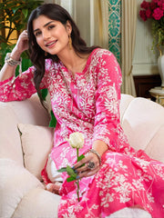 Zainab Chikankari Mulmul Straight Kurti