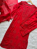 Load image into Gallery viewer, Khwab 3D Handwork Chikankari Kurti Set