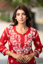 Load image into Gallery viewer, Daniya Modal Chikankari Kurti Set - The Lucknowi Chikan 