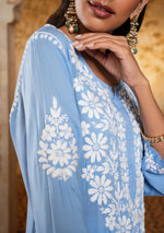 Load image into Gallery viewer, Bela Premium Modal Chikankari Long Kurti - The Lucknowi Chikan 