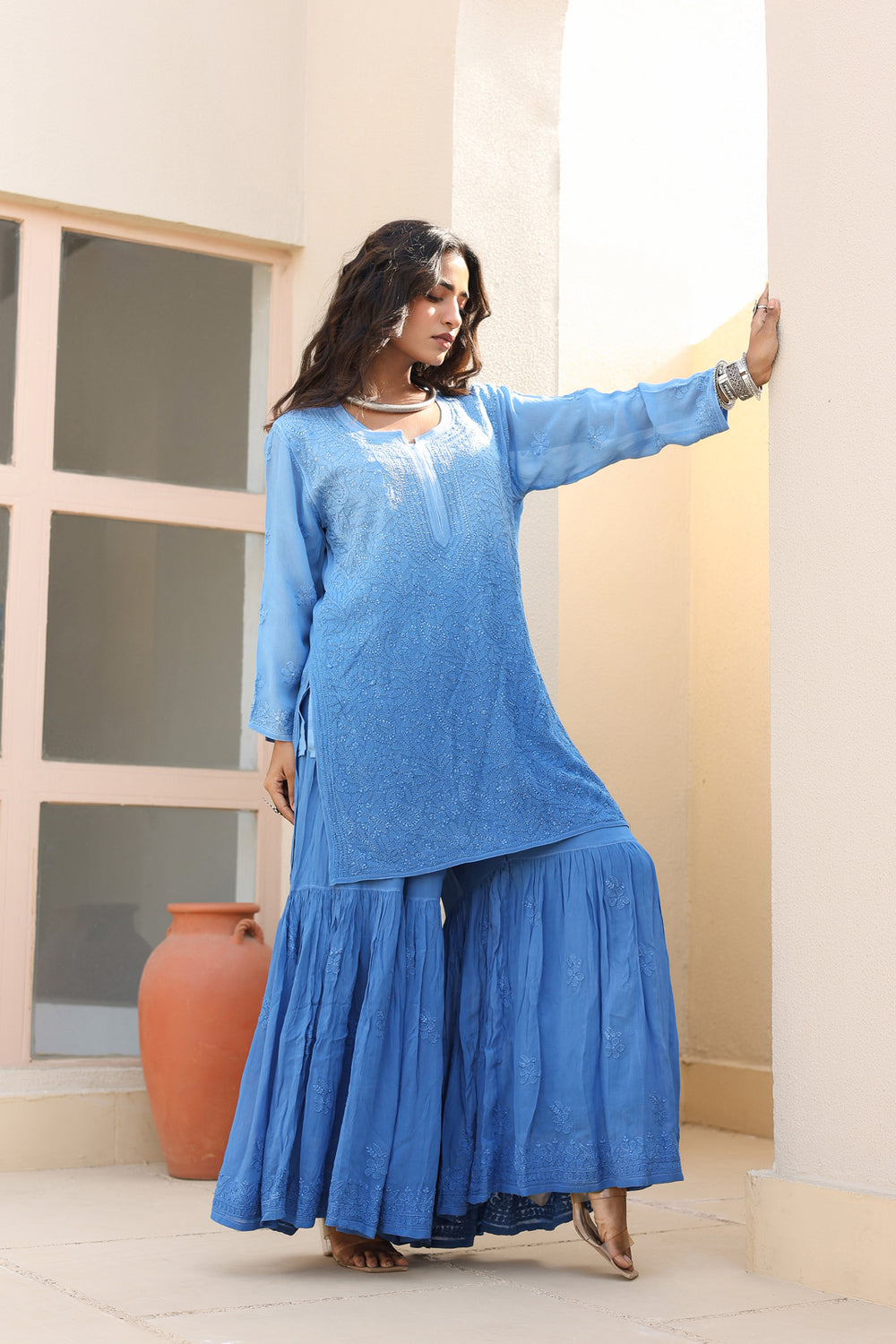 Sajni Premium Viscose Gharara Set