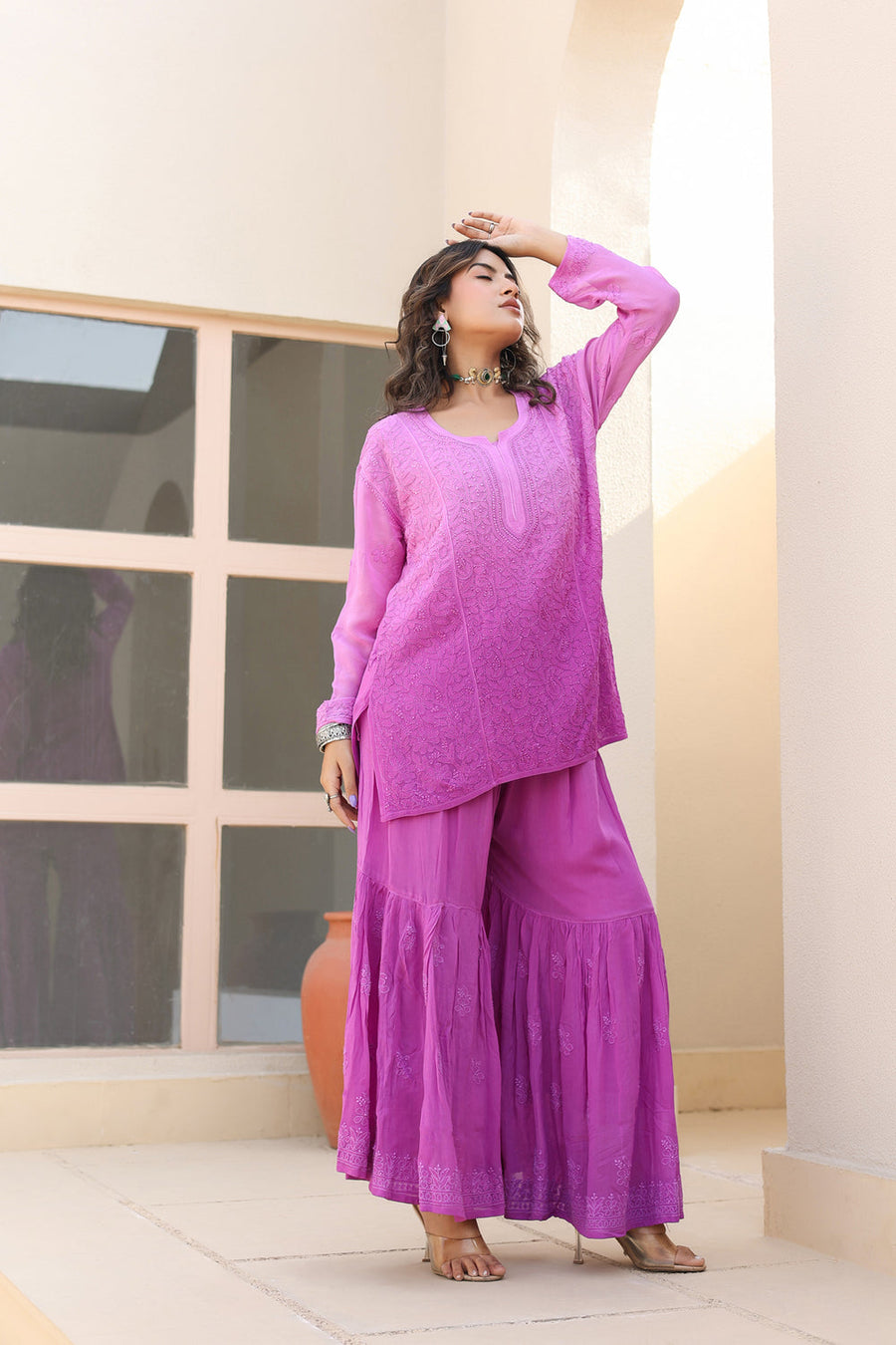 Sajni Premium Viscose Gharara Set