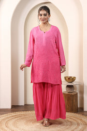 Sajani Premium Viscose Mukaish Chikankari Gharara Set