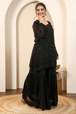 Load image into Gallery viewer, Sajni Premium Viscose Mukaish Chikankari Gharara Set
