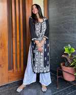 Load image into Gallery viewer, Nikhar Front Pannel Chikankari Kurti
