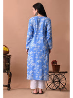 Load image into Gallery viewer, Aadat Mulmul Straight Chikankari Kurti