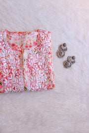 Sonu Kakkar Styled Mulmul Chikankari Kurta