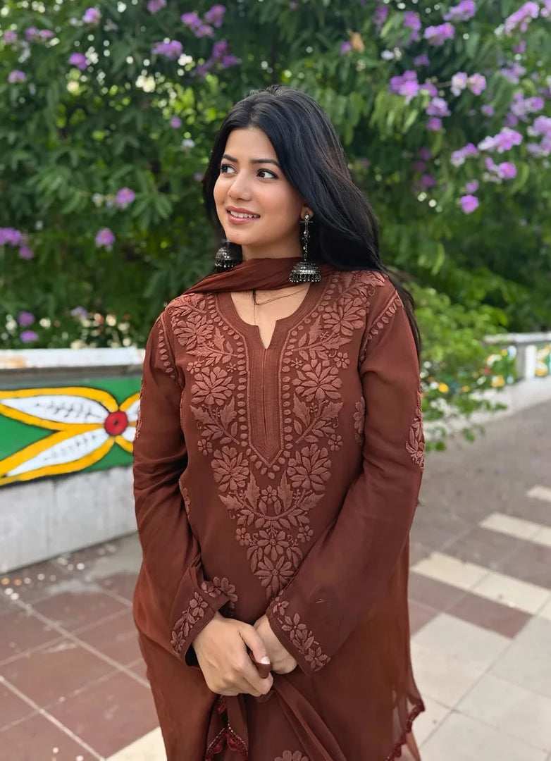 Gulnaaz Viscose Premium Chikankari Kurti Set