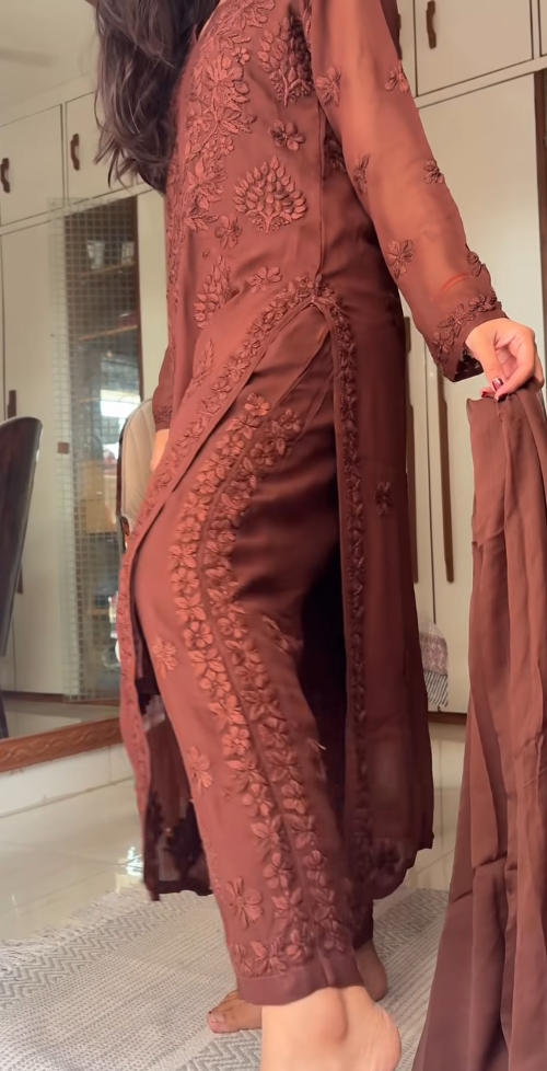 Khwab 3D Handwork Chikankari Kurti Set