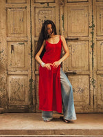 Load image into Gallery viewer, Jolly Strappy Chikankari Kurti
